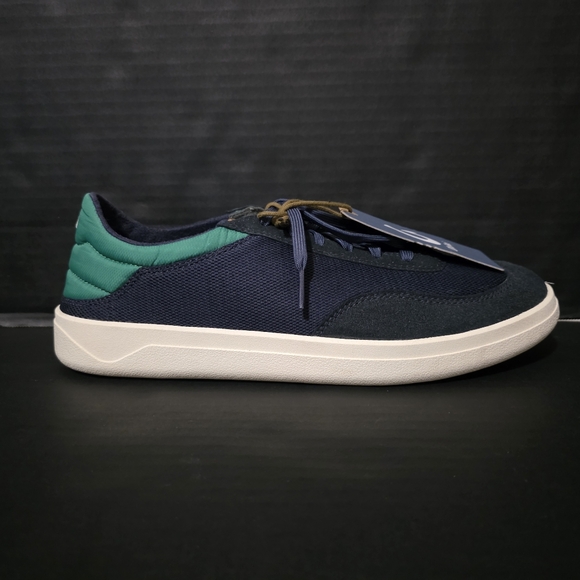 NWT Olukai Mens Navy And Green Punini Casual Lace Up Shoes 10514-5482 Size 10.5 - Picture 4 of 12